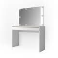 Miniatyrbild 1 av 6: Vicco Emma sminkbord, Vit, 120 cm med LED-belysning