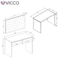 Miniatyrbild 3 av 4: VICCO sminkbord Emma White Sonoma med bänk