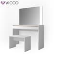 Miniatyrbild 2 av 4: VICCO sminkbord Emma White Sonoma med bänk