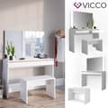 Miniatyrbild 1 av 4: VICCO sminkbord Emma White Sonoma med bänk