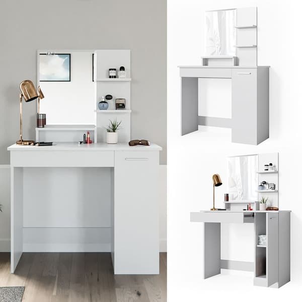 Vicco Julia sminkbord, Vit, 90 cm