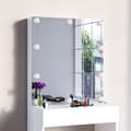 Miniatyrbild 5 av 6: Vicco Melle sminkbord, Vit, 68 cm med LED-belysning