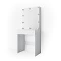 Miniatyrbild 1 av 6: Vicco Melle sminkbord, Vit, 68 cm med LED-belysning