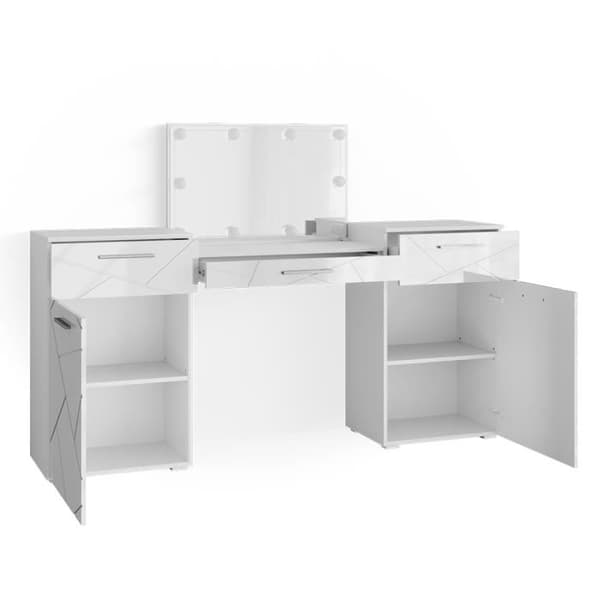 Vicco Irma sminkbord Ultrablank vit + LED