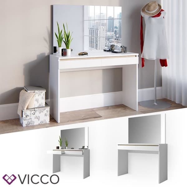 Vicco Emma sminkbord sminkbord vit sminkbord byrå sonoma