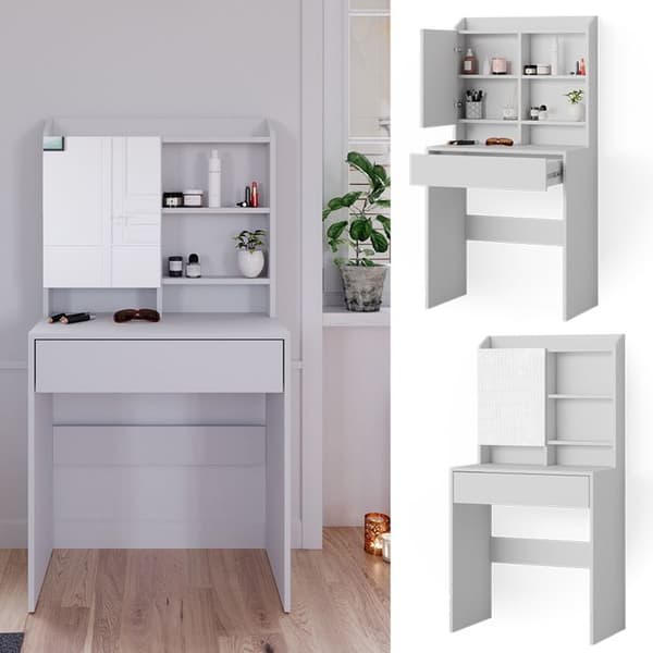 Vicco Laura sminkbord, Vit, 70 cm