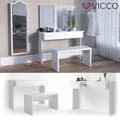 Miniatyrbild 1 av 4: Vicco Azur sminkbord glänsande vit sminkbordsbyrå