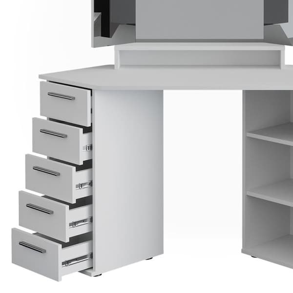 Vicco Sofia sminkbord, Vit, 128 cm med pall