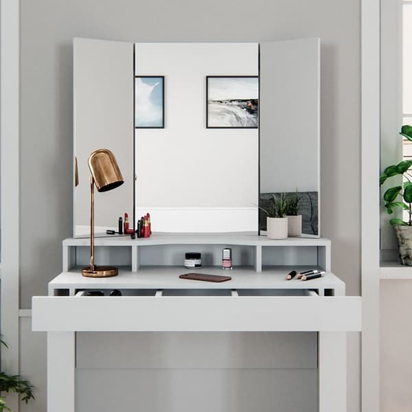 Vicco Nora sminkbord, Vit, 90 cm