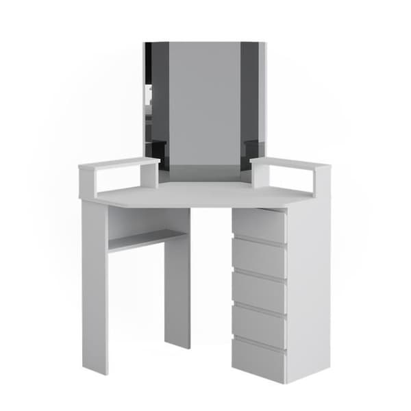 Vicco Hörn sminkbord Sminkbord Bord Tilda sminkbord kista Vit spegel Hylla