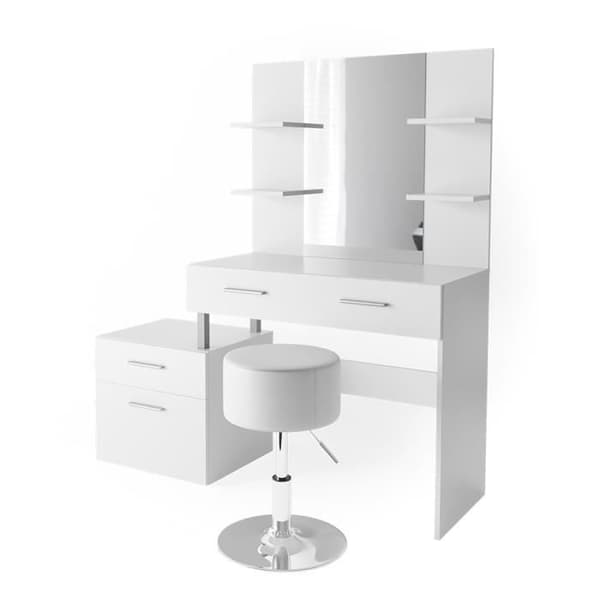 VICCO Maria sminkbord vit + pall