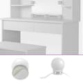 Miniatyrbild 6 av 6: Vicco Charlotte sminkbord, Vit, 108 cm med LED-belysning och bänk