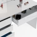 Miniatyrbild 6 av 6: Vicco Sherry sminkbord, Högblank vit, 120 cm med LED-belysning och bänk