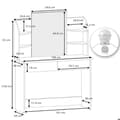 Miniatyrbild 3 av 6: Vicco Charlotte sminkbord, Vit, 108 cm med LED-belysning