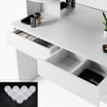 Miniatyrbild 5 av 6: Vicco Charlotte sminkbord, Vit, 108 cm med LED-belysning