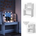 Miniatyrbild 2 av 6: Vicco Charlotte sminkbord, Vit, 108 cm med LED-belysning