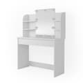 Miniatyrbild 1 av 6: Vicco Charlotte sminkbord, Vit, 108 cm med LED-belysning