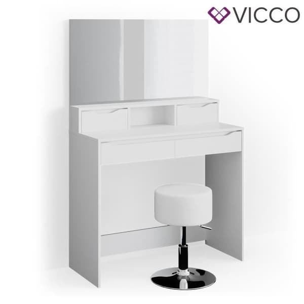 Vicco Ruben sminkbord vitt med pall