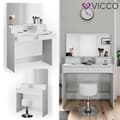 Miniatyrbild 1 av 4: Vicco Ruben sminkbord vitt med pall