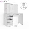 Miniatyrbild 3 av 4: VICCO Sherry White sminkbord med LED