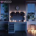 Miniatyrbild 4 av 4: VICCO Sherry White sminkbord med LED