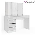 Miniatyrbild 2 av 4: VICCO Sherry White sminkbord med LED
