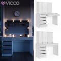 Miniatyrbild 1 av 4: VICCO Sherry White sminkbord med LED