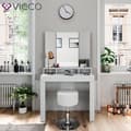 Miniatyrbild 4 av 4: VICCO Nora White sminkbord med pall
