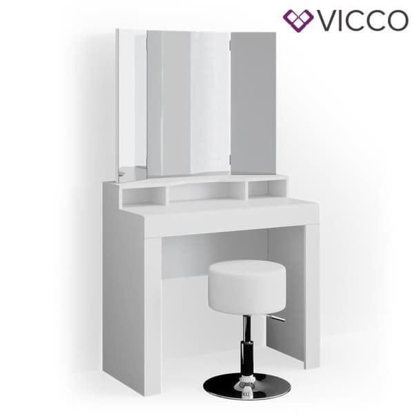 VICCO Nora White sminkbord med pall