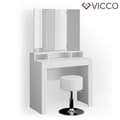 Miniatyrbild 2 av 4: VICCO Nora White sminkbord med pall