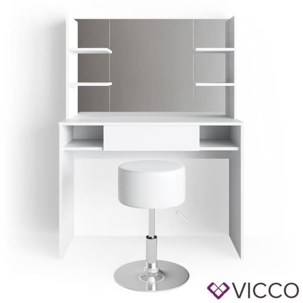 VICCO Daenerys Vitt sminkbord med pall