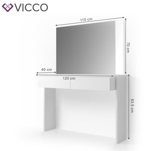 VICCO Azur Vit sminkbord