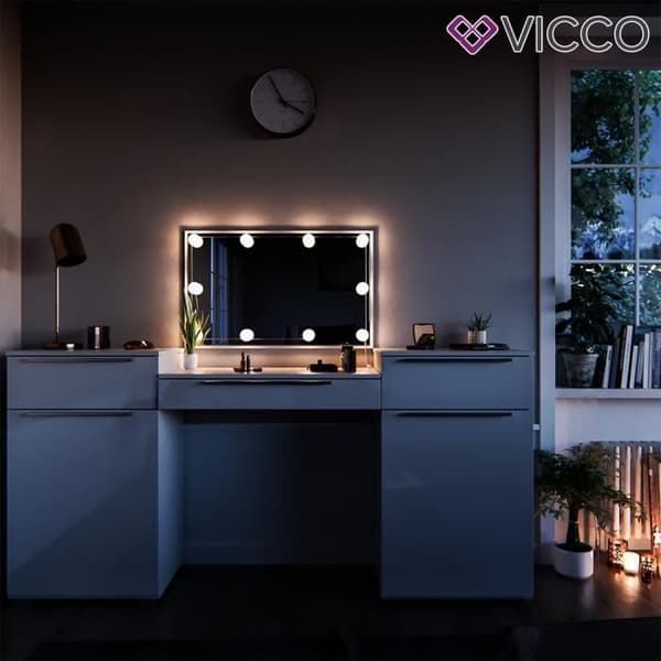 VICCO sminkbord Lilli White med LED