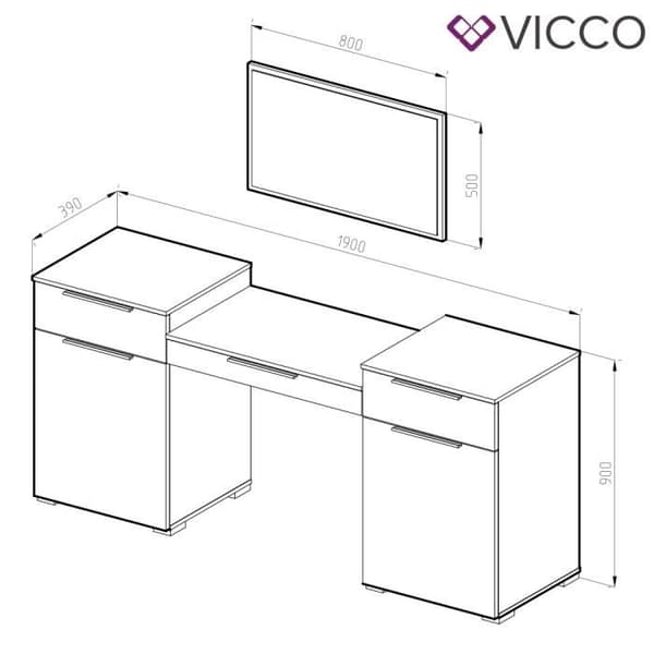 VICCO sminkbord Lilli White