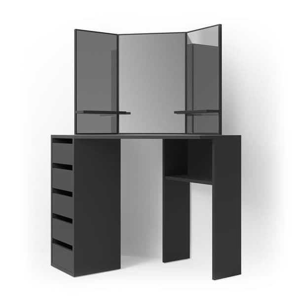 Vicco Arielle sminkbord, Svart, 110 cm