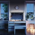 Miniatyrbild 4 av 6: Vicco Sherry sminkbord, Vit/Sonoma, 120 cm med LED-spegel och pall