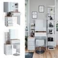 Miniatyrbild 3 av 4: Sminkbord med pall - Vicco - Conrada - Vit Sonoma