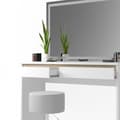 Miniatyrbild 6 av 6: Vicco Emma sminkbord, Vit, 120 cm med LED-spegel och pall