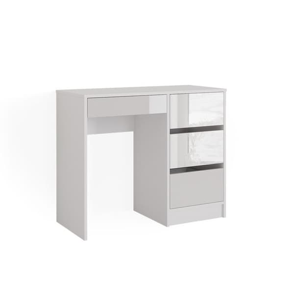 Vicco Sherry Sminkbord, Vit Högglans, 90 cm utan spegel
