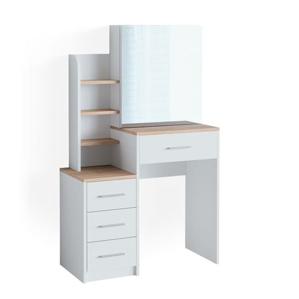 Vicco Conrada sminkbord, Vit/Sonoma, 80 cm