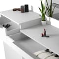Miniatyrbild 6 av 6: Vicco Lilli sminkbord, Högblank vit, 135 cm med LED-belysning