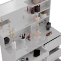 Miniatyrbild 6 av 6: Vicco Sherry sminkbord, Högblank vit, 90 cm med spegel