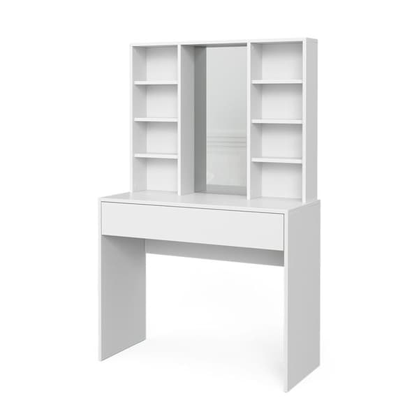 Vicco Alexa sminkbord, Vit, 93 cm med spegel