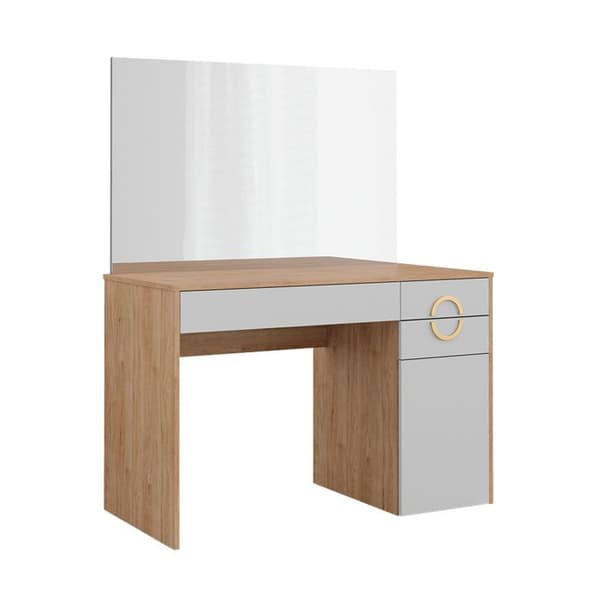 Vicco Adela sminkbord, Vit, 115 cm med spegel