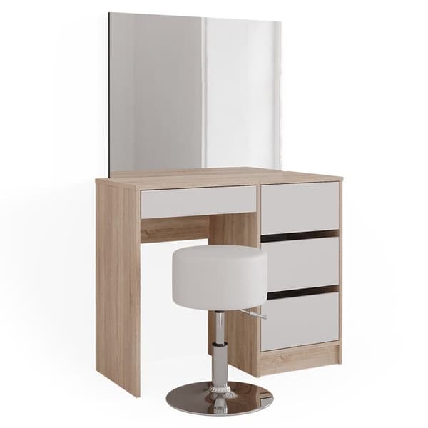 Vicco Sherry sminkbord, Sonoma, 90 cm med pall