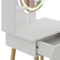 Miniatyrbild 5 av 6: Vicco sminkbord Edda, Vit, 60 cm med LED-spegel och pall