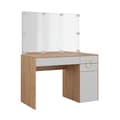 Miniatyrbild 1 av 6: Vicco Adela sminkbord, Vit, 115 cm med LED-belysning