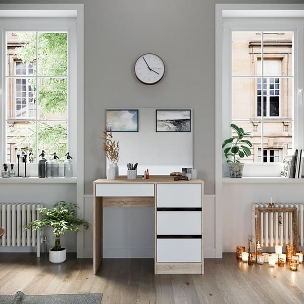 Vicco Sherry sminkbord, Sonoma, 90 cm med spegel