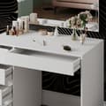 Miniatyrbild 5 av 6: Vicco Thalia Sminkbord, Högglansvit, 100 cm med LED-belysning