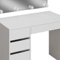 Miniatyrbild 6 av 6: Vicco Thalia Sminkbord, Högglansvit, 100 cm med LED-belysning